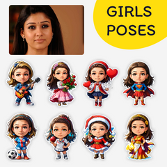 Photo-to-Cartoon Stickers - Pack of 5